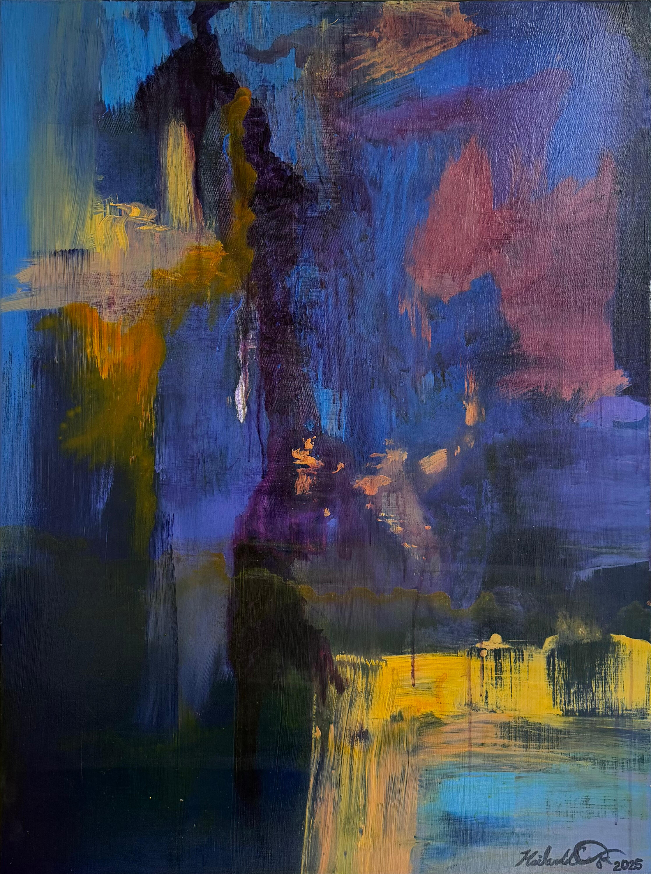 Indigo (2025) 30x40in acrylic on canvas